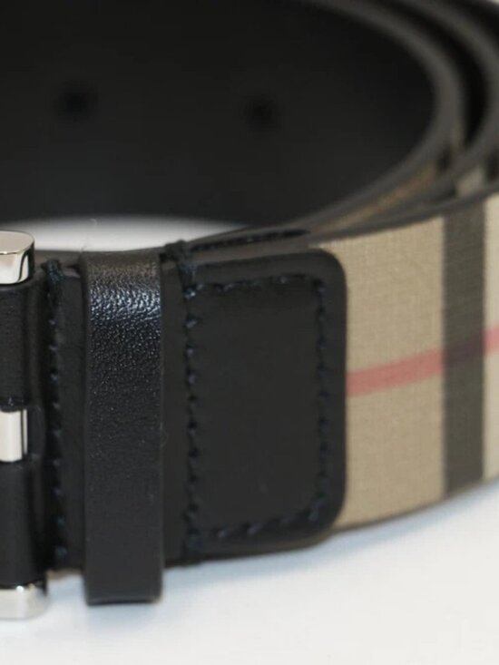 Burberry Vintage Check And Leather Belt Archive Size 85 - Beige/Black main image 11
